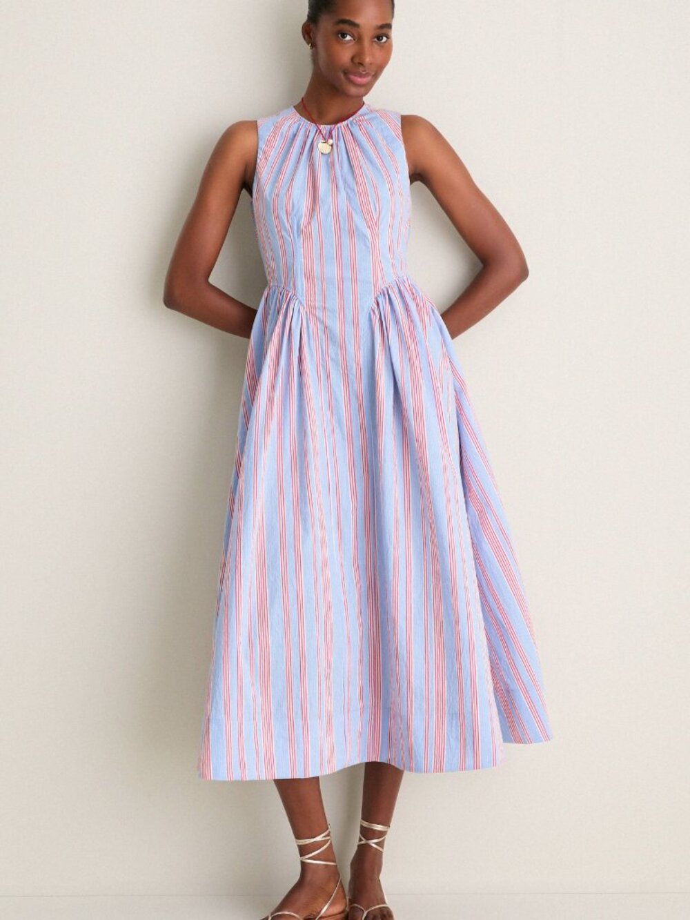 Hunter Bell NYC Nantucket Midi Dress Seaside Stripe size 4
